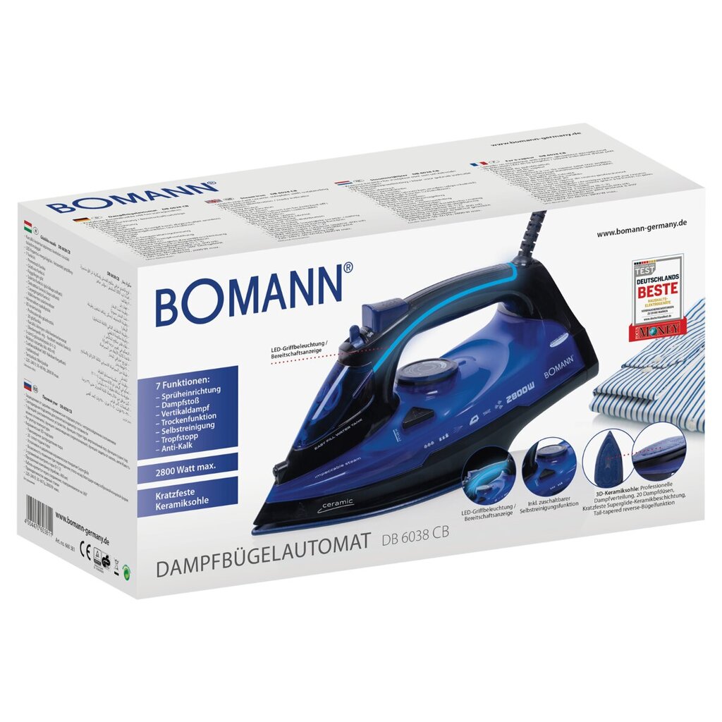Bomann DB6038CB kaina ir informacija | Lygintuvai | pigu.lt
