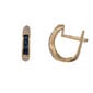 Auksiniai auskarai DIA su deimantais ir safyrais kaina ir informacija | Auskarai | pigu.lt