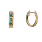 Auksiniai auskarai DIA su deimantais ir smaragdais kaina ir informacija | Auskarai | pigu.lt