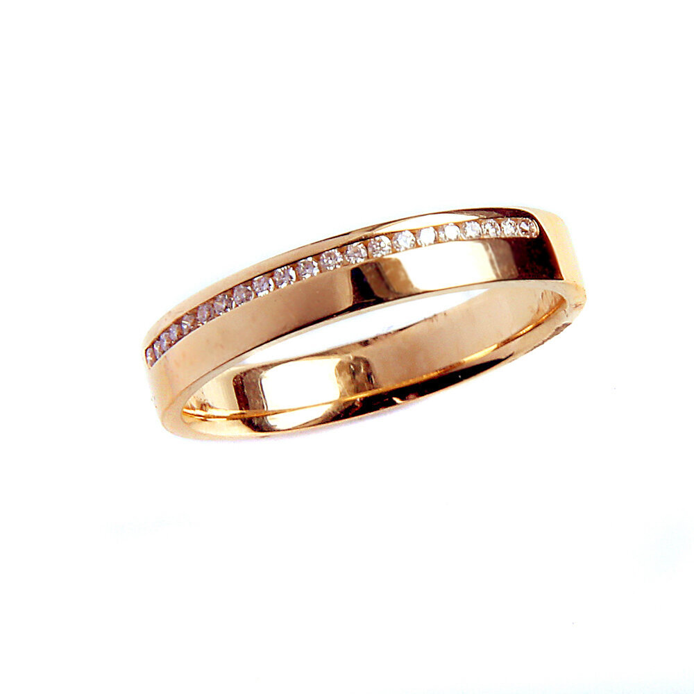 Auksinis žiedas moterims Dia su deimantais P891266209 цена и информация | Žiedai | pigu.lt