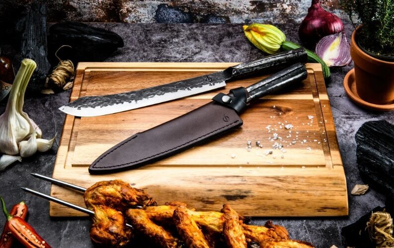 Odinis dėklas Style de Vie Leather Forged Chef (šefo) peiliui, 20,5 cm цена и информация | Peiliai ir jų priedai | pigu.lt