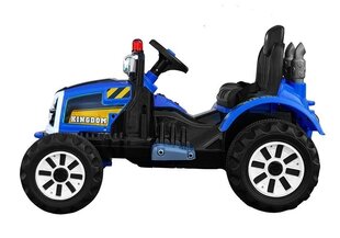 Elektromobilis traktorius Kingdom, mėlynas kaina ir informacija | Elektromobiliai vaikams | pigu.lt