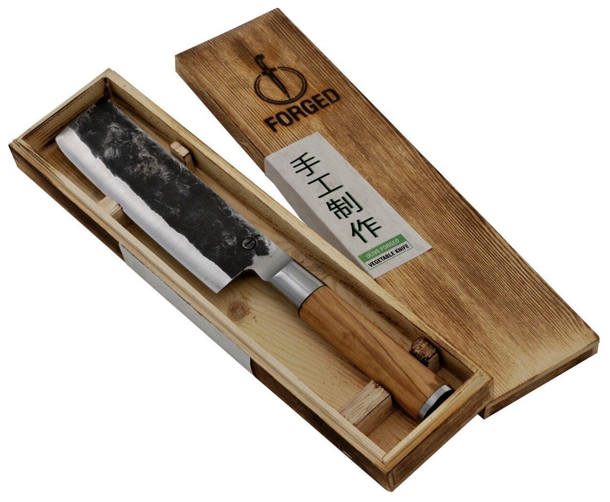 Japoniško plieno peilis Style De Vie Olive Forged, 17.5 cm цена и информация | Peiliai ir jų priedai | pigu.lt