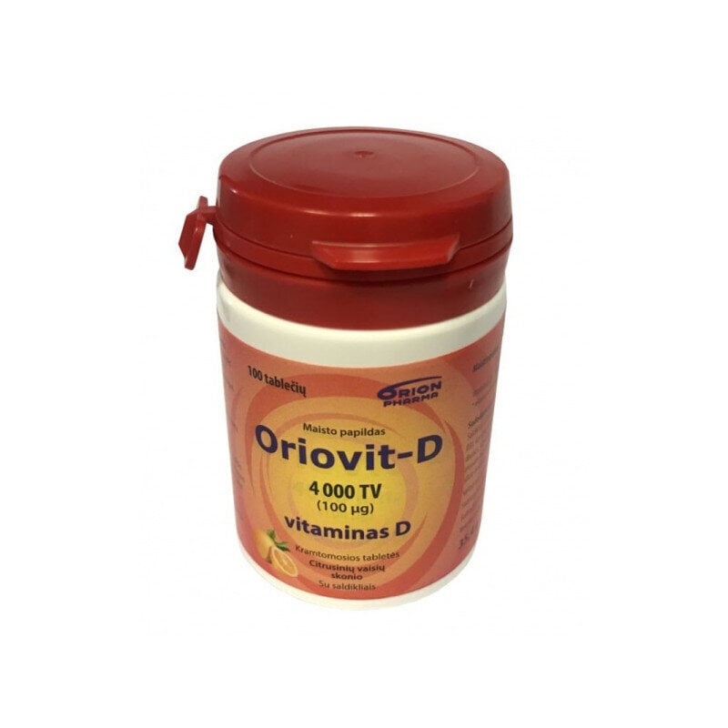Maisto papildas Oriovit-D N100, 100 mcg tab. kaina ir informacija | Vitaminai, maisto papildai, preparatai gerai savijautai | pigu.lt