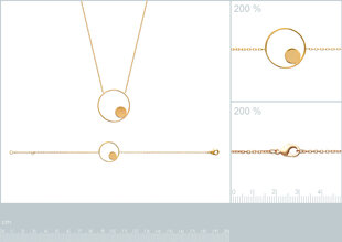 Браслет с золотым покрытием 750°, 18 см, произведен во Франции цена и информация | Женские браслеты | pigu.lt