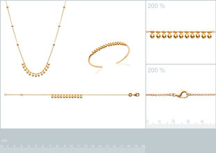 Браслет с золотым покрытием 750°, 18 см, произведен во Франции цена и информация | Женские браслеты | pigu.lt