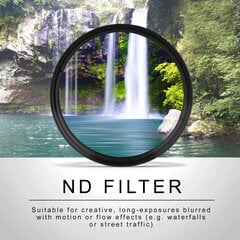 Фильтр нейтрального затемнения 77 мм nd2 (1 ступень нейтральной плотности) rise-uk цена и информация | Фильтры для объективов | pigu.lt
