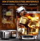 Metaliniai ledo kubeliai viskiui , 8 vnt. цена и информация | Virtuvės įrankiai | pigu.lt