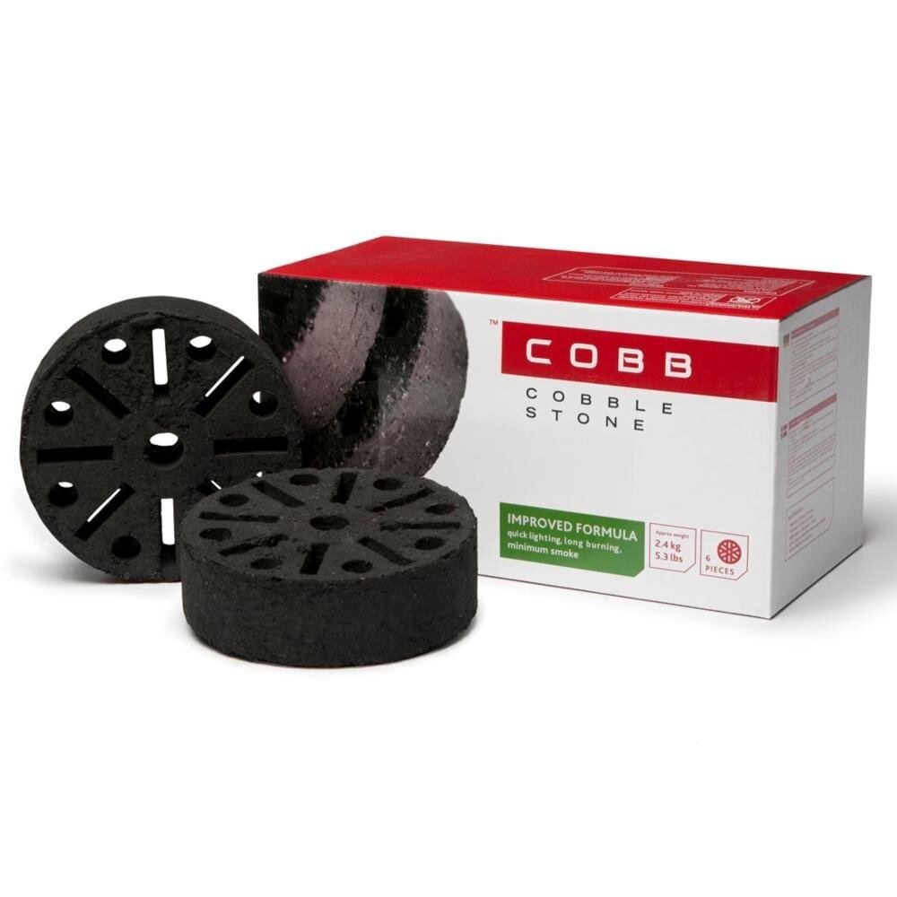 Presuotos kokosų riešutų kiautų anglies tabletės Cobb Cobblestones, 6 vnt. цена и информация | Medžio anglis, briketai, uždegimo priemonės | pigu.lt