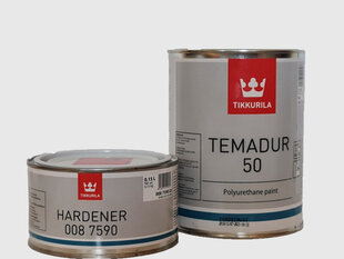 Metaliniai dažai Tikkurila Temadur 50 RAL 9005 Jet Black, 1L цена и информация | Краска | pigu.lt