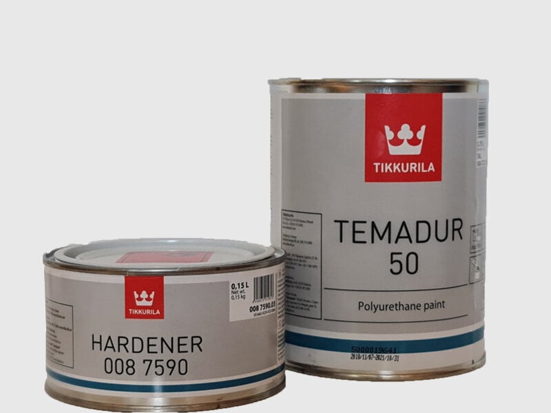 Metaliniai dažai Tikkurila Temadur 50 RAL 5002 Ultra Marine, 1L kaina |  pigu.lt