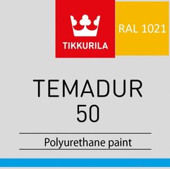 Metaliniai dažai värv Tikkurila Temadur 50 RAL 1021 Bright Yellow 1L kaina ir informacija | Dažai | pigu.lt