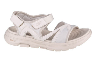 Сандалии для женщин Skechers Go Walk 5-Restored 140098-NAT, белые цена и информация | Женские сандалии MONNA LISA | pigu.lt