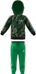 Sportinis kostiumas vaikams Adidas Shiny 49 Jog, žalias kaina ir informacija | Kelnės berniukams | pigu.lt