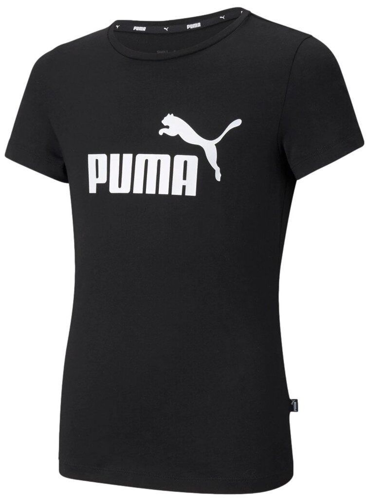 Puma Palaidinė Moterims Ess Logo Tee Black kaina ir informacija | Sportinė apranga moterims | pigu.lt