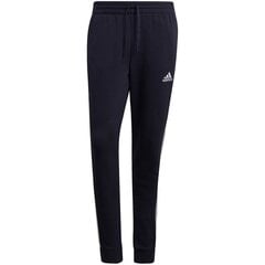 Sportinės kelnės vyrams Adidas Essentials Fleece Tapered Cuff 3-Band, mėlynos kaina ir informacija | Sportinė apranga vyrams | pigu.lt