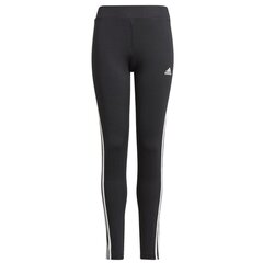 Леггинсы для девочек D2M 3 Stripes Tight Jr GN1453, черные цена и информация | Брюки для девочки, бирюзовые | pigu.lt