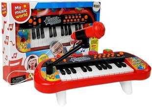Vaikiškas sintezatorius, 24 klavišai, raudonas kaina ir informacija | Lavinamieji žaislai | pigu.lt