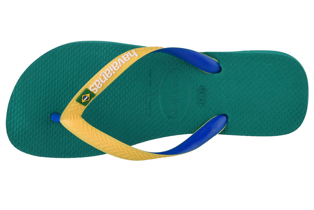 Šlepetės vyrams Havaianas Brasil Mix 4123206-2078, žalios kaina ir informacija | Vyriškos šlepetės, basutės | pigu.lt