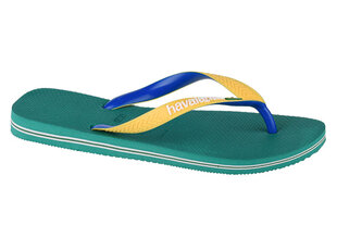 Тапочки мужские Havaianas Brasil Mix 4123206-2078, зеленые цена и информация | Мужские шлепанцы, босоножки | pigu.lt