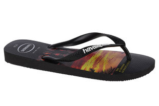 Šlepetės vyrams Havaianas Hype 4127920-0090, juodos kaina ir informacija | Vyriškos šlepetės, basutės | pigu.lt