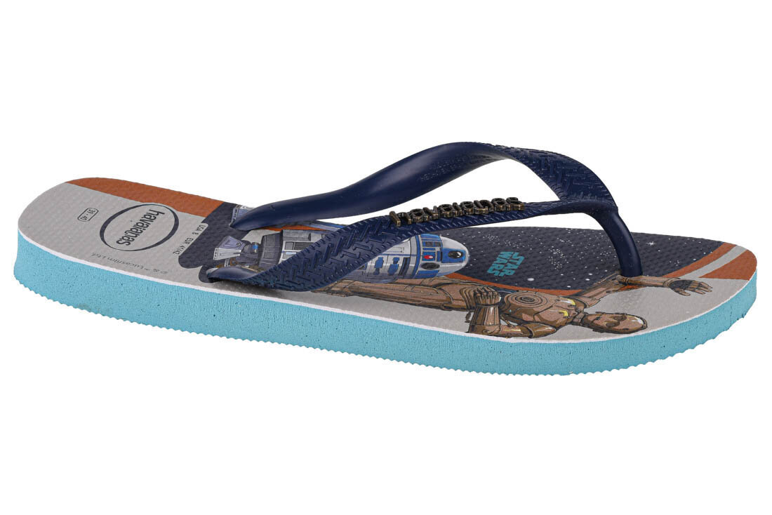 Šlepetės vyrams Havaianas Stars Wars 4135185-0031, mėlynos kaina ir informacija | Vyriškos šlepetės, basutės | pigu.lt