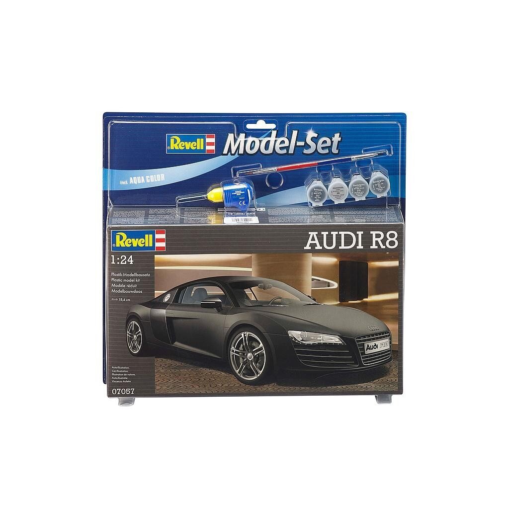 Klijuojamas automobilio modelis Revell Audi R8 1:24, 106 d. цена и информация | Konstruktoriai ir kaladėlės | pigu.lt