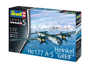 Revell - Heinkel He177 A-5 "GRIEF", 1/72, 03913 цена и информация | Конструкторы и кубики | pigu.lt