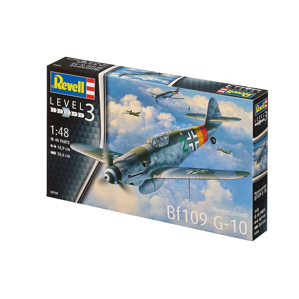 Klijuojamas modelis Revell Messerschmitt Bf109 G-10 1:48, 40 d. kaina ir informacija | Konstruktoriai ir kaladėlės | pigu.lt