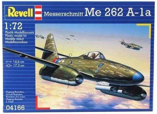 Konstruojamas naikintuvas Messerschmitt Me 262 A-1a Revell, 56d. kaina ir informacija | Konstruktoriai ir kaladėlės | pigu.lt