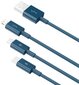 Baseus 3in1 Superior USB kabelis į micro USB / USB-C / Lightning 3.5 A, 1.2 m kaina ir informacija | Laidai telefonams | pigu.lt