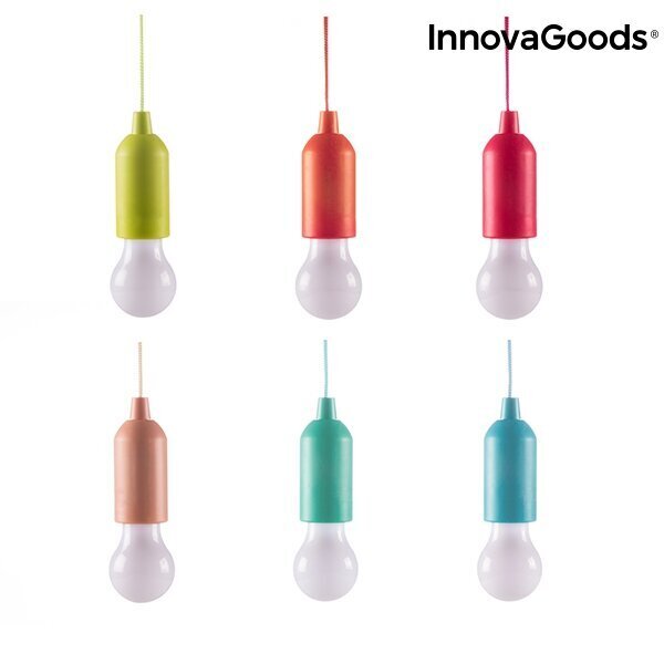 InnovaGoods nešiojama spalvota LED lemputė (1 vnt.) kaina ir informacija | Žibintuvėliai, prožektoriai | pigu.lt