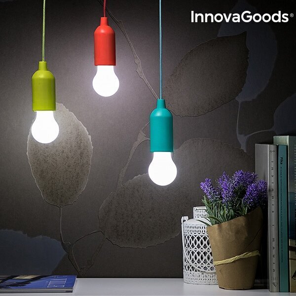 InnovaGoods nešiojama spalvota LED lemputė (1 vnt.) kaina ir informacija | Žibintuvėliai, prožektoriai | pigu.lt