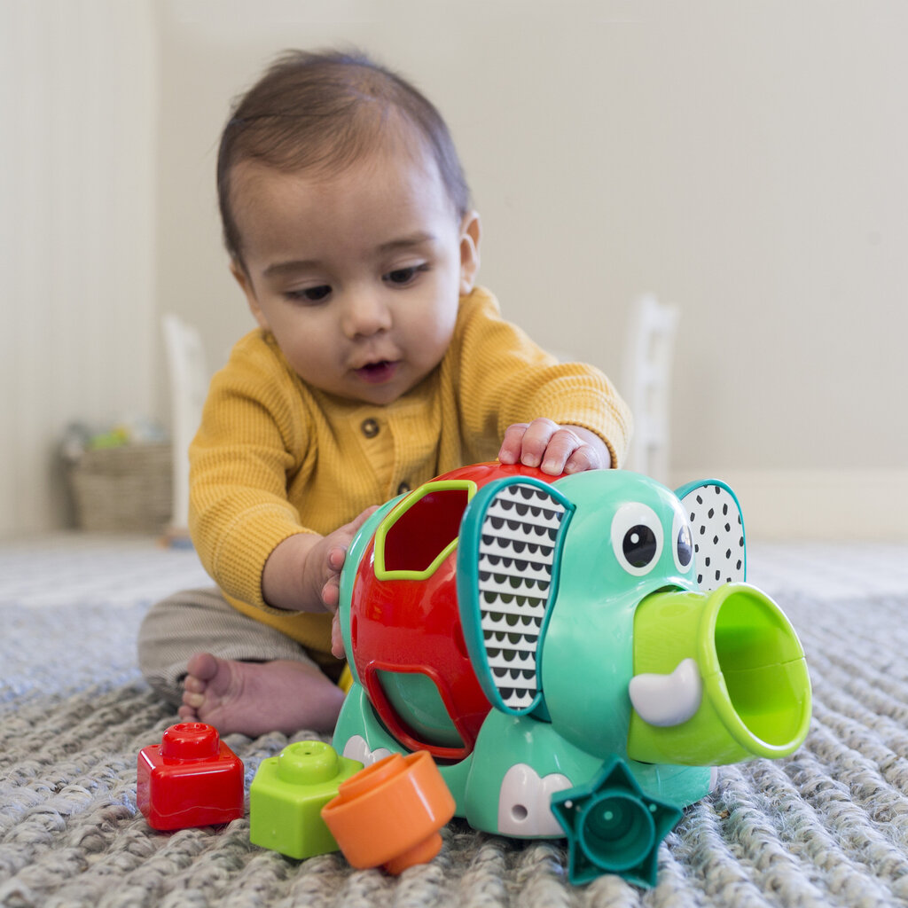 Formelių rūšiavimo žaislas Drambliukas Infantino kaina ir informacija | Žaislai kūdikiams | pigu.lt