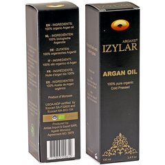 Grynas argano aliejus Yzylar, 100ml kaina ir informacija | Priemonės plaukų stiprinimui | pigu.lt