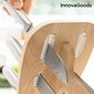 Spartan InnovaGoods peilių rinkinys su mediniu stovu, 7 dalys, sidabrinės/rudos spalvos kaina ir informacija | Peiliai ir jų priedai | pigu.lt