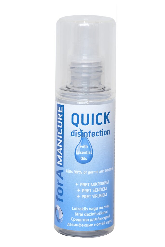 Rankų dezinfekavimo priemonė forA Manicure Quick Disinfection, 200 ml kaina ir informacija | Pirmoji pagalba | pigu.lt