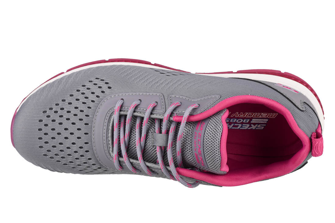 Sportiniai bateliai moterims Skechers Bobs Gamma-Cool Chillin 117102-GRY, pilki kaina ir informacija | Sportiniai bateliai, kedai moterims | pigu.lt