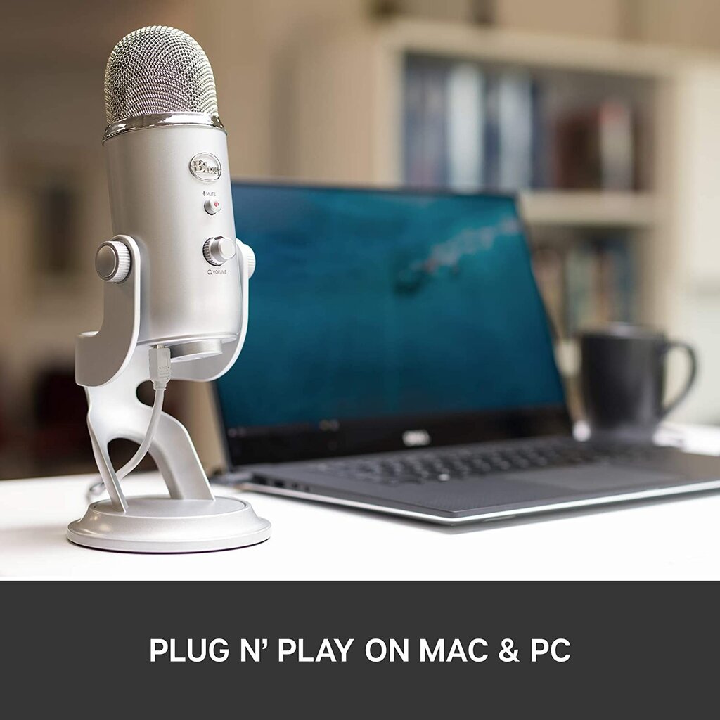 Mikrofonas Blue Yeti USB Silver цена и информация | Mikrofonai | pigu.lt