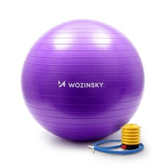 Wozinsky gimnastikos kamuolis, 65 cm, violetinis kaina ir informacija | Gimnastikos kamuoliai | pigu.lt