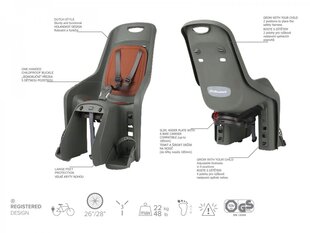 Dviračio kėdutė ant bagažėlio Author Bubble Maxi CFS X8, žalia/pilka цена и информация | Велокресла | pigu.lt
