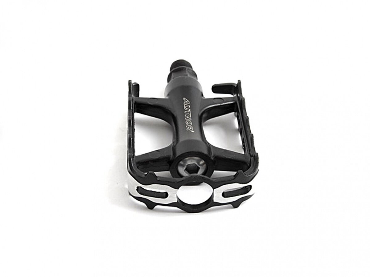Dviračio pedalai Author APD-427 aliuminiai, juoda/sidabro kaina ir informacija | Kitos dviračių dalys | pigu.lt