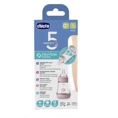 CHICCO Perfect 5 бутылочка для кормления 150мл, розовый цена и информация | Бутылочки и аксессуары | pigu.lt