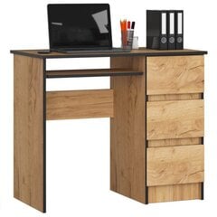 Письменный стол NORE A6, правый, коричневый цена и информация | Компьютерные, письменные столы | pigu.lt