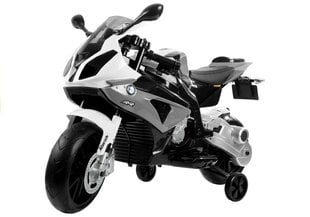 Электрический детский мотоцикл BMW S1000RR, серебристый цена и информация | Электромобили для детей | pigu.lt