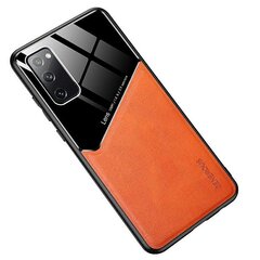 Mocco Lens Leather Back Case Кожанный чехол для Apple Iphone 12 Mini Оранжевый цена и информация | Чехлы для телефонов | pigu.lt