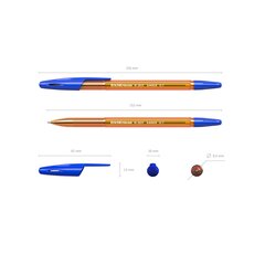 Ручка шариковая ErichKrause® R-301 Amber Stick 0.7, цвет чернил синий цена и информация | Письменные принадлежности | pigu.lt