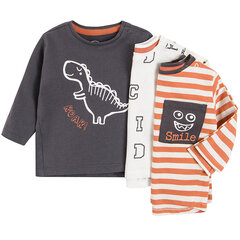 Cool Club marškinėliai ilgomis rankovėmis berniukams, 3 vnt., CCB2300246-00 kaina ir informacija | Marškinėliai kūdikiams | pigu.lt