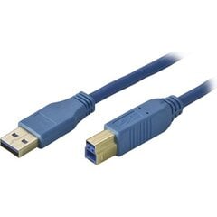 Deltaco USB3-120-K, USB-A/USB-B, 2м цена и информация | Кабели и провода | pigu.lt