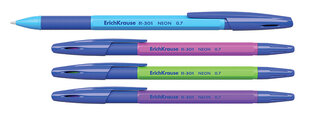 Ручка шариковая ErichKrause® R-301 Neon Stick&Grip 0.7, цвет чернил синий (в пакете по 4 шт.) цена и информация | Письменные принадлежности | pigu.lt